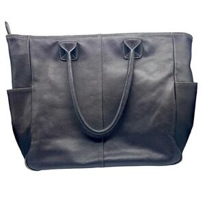 ILI NEW YORK and TORONTO dark brown genuine leather tote bag